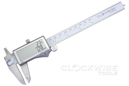 Clockwise tools dclr-0605 pro quality electronic digital caliper inch/metric/... for sale