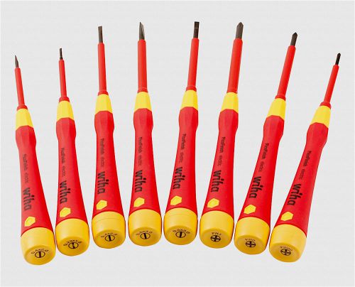 Wiha 8 Piece Insulated Precision Slotted and Phillips Screwdriver Set - Germany