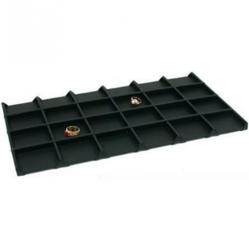 Black Faux Leather 24 Compartment Display Tray Insert