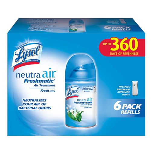 NEW 24 Quantity! 4 x 6-Pack Lysol Neutra Air Freshmatic Fresh Scent Cans Refills