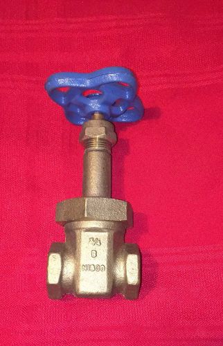 Brass nibco 3/4 gate valve 150 swp 300 wog blue handle for sale