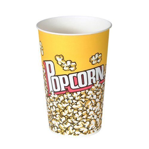 SOLO VB46-00061 Treated Paper Popcorn Tub, 46 oz. Capacity, Popcorn Print Case