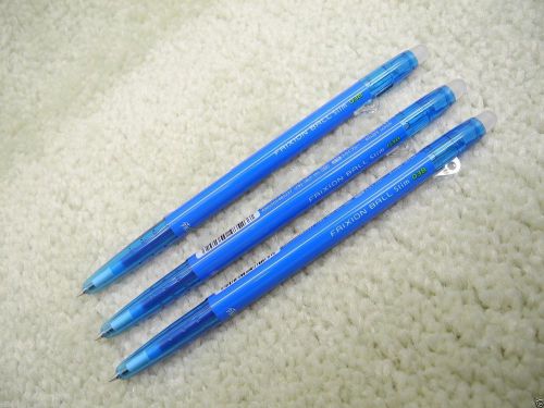 (3 Pens) PILOT Erasable FRIXION ball slim 0.38mm roller pen, Sky Blue (Japan)