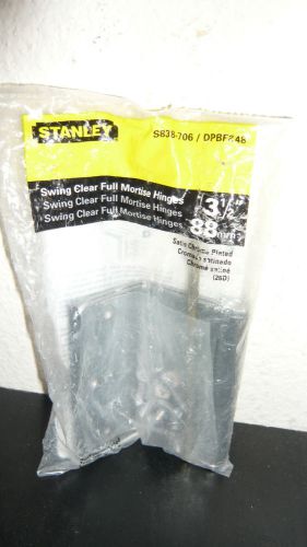 Stanley National Hardware DPBF248 3-1/2&#034; Swing Clear Hinge in Satin CHROME