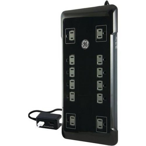 GE 11824 Surge Protector 7 Outlet w/2 USB Ports &amp; 8ft Cord