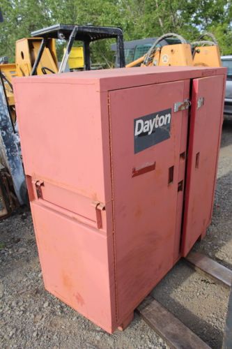 Large dayton jobox job jobsite gang box tool storage chest 5ft wide 2ft deep 56&#034; for sale