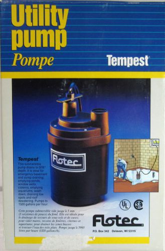 Flotec tempest s1300x electric utility pump with garden hose adapter for sale