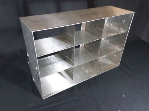 Laboratory Stainless Steel 3” Standard Box Adjustable Freezer Rack 16-1/2” Deep