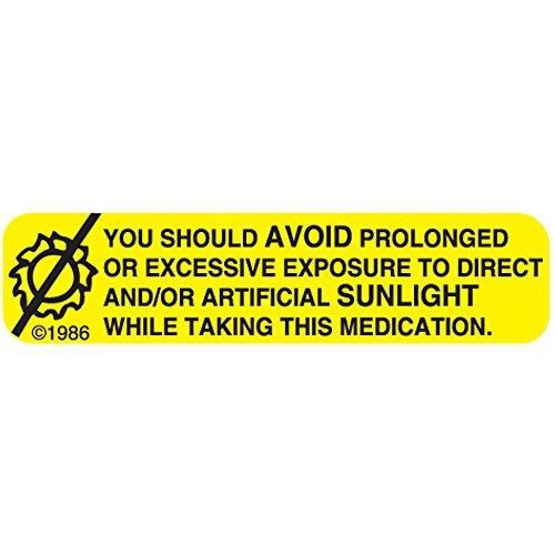 PHARMEX 11-X Permanent Paper Label, &#034;YOU SHOULD AVOID&#034;, 1 9/16&#034; x 3/8&#034;, Yellow