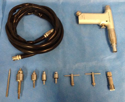 Zimmer Hall Drill/Reamer 5044-01, with 5052-10 Power Hose and Accessories