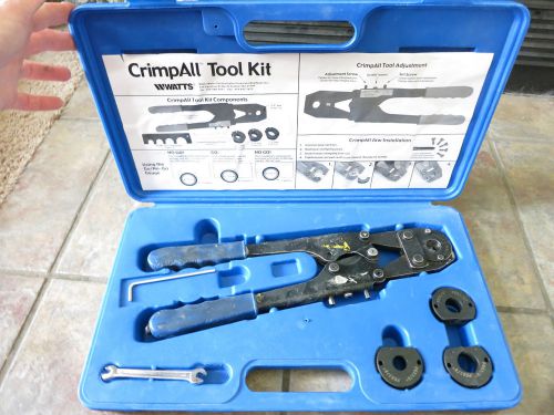 Watts CrimpAll Crimping Tool Kit. Hand Crimper. With Jaws and Case