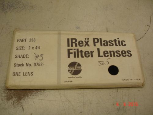 Vintage JACKSON Replacement Lens 2x4-1/4 Shade 5  Irex Plastic Filter Lens 253