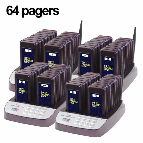 Restaurant guest paging system (all-in-one solution) 64 pagers included for sale