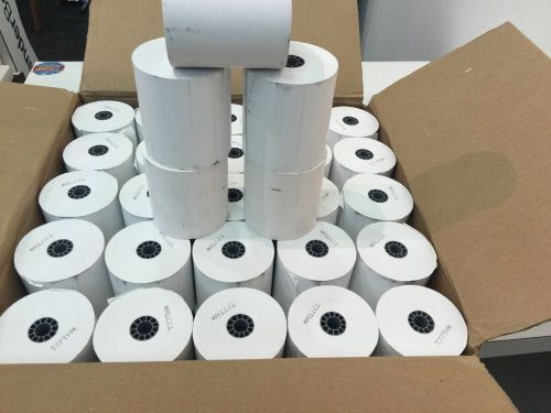 3-1/8&#034; x 230&#039; thermal receipt paper rolls case of 50 pos cash register bpa free for sale