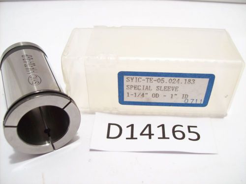 NEW TECHNIKS-SYIC STRAIGHT SEALED COOLANT COLLET  1-1/4&#034; OD  1&#034; ID  D14165