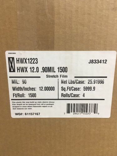 TYCO HWX-1223 12IN; 90G 1500FT Hand Bundling Stretch Wrap Film - (Case Of 4)