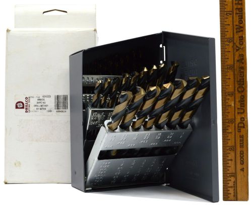 Brand new drillco cutting tools 29pc hd drill bit set by 64ths 1/16-1/2 400hde29 for sale