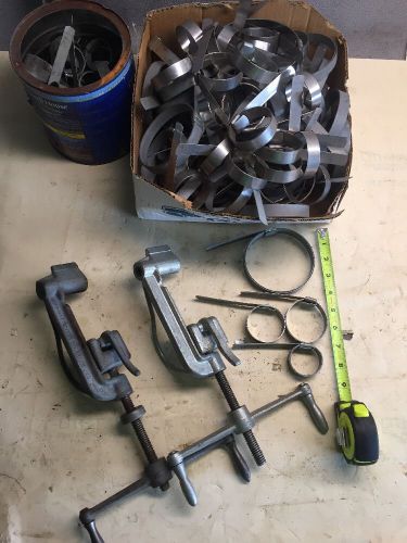 Band-it banding tensioner clamp tool strapping + lot of clamps for sale