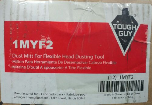 Tough Guy 1MYF2 White Cotton Poly Duster Mitt For Flexible Dusting Tool 12 Pack