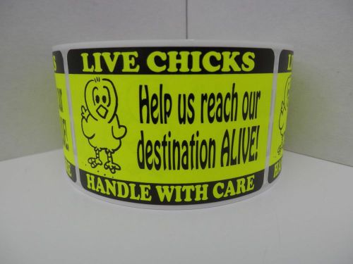 LIVE CHICKS Help us reach our destination ALIVE Hatching Egg Label chart 250/rl