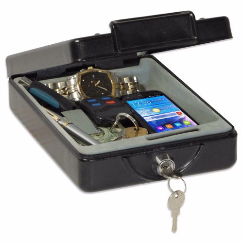Honeywell portable powder coat finish steel travel 2-entry key security safe box for sale