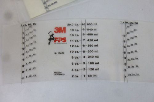 3M PPS Mix Ratio Inserts-Waterborne #16078 100 Inserts NEW In BOX