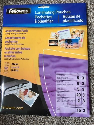 Fellowes Laminating Pouches Glossy Assortment Pack