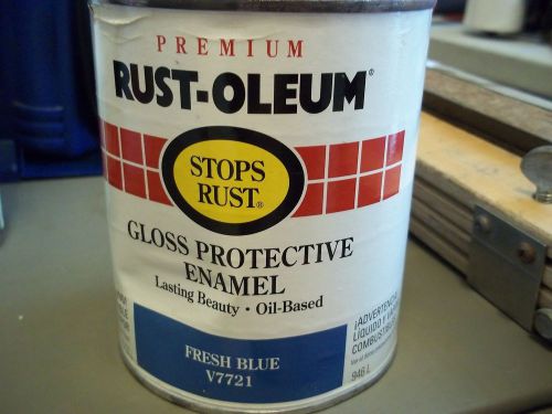 1 gallon 4 qts rustoleum paint enamel oil based fresh blue v7721 stops rust for sale