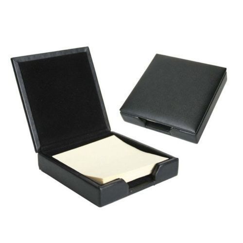 ROYCE Genuine Leather Post-it Note Holder W Navy Blue Gift Box NEW Dad Gift
