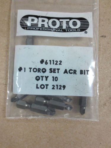 Proto 61122 #1 Torq Set ACR Bits - Package of 10