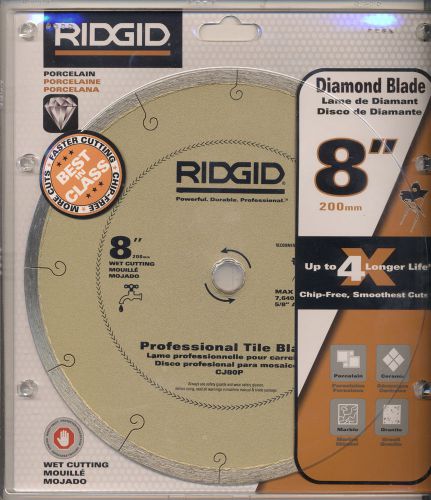 *RIDGID 8 in. Professional Diamond Tile Blade - Wet Cutting - Porcelain FACTORY