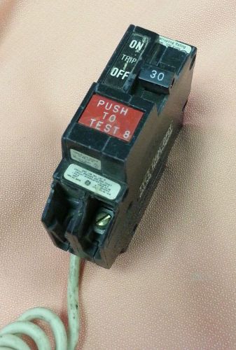 Ge single pole 30a gfi ,gfci circuit breaker thql1130gf for sale