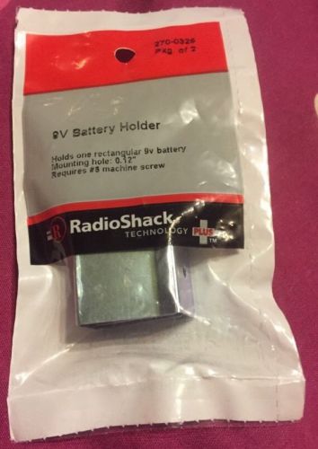 9V Battery Holder #270-0326 By RadioShack Mounting Hole 0.12&#034; New