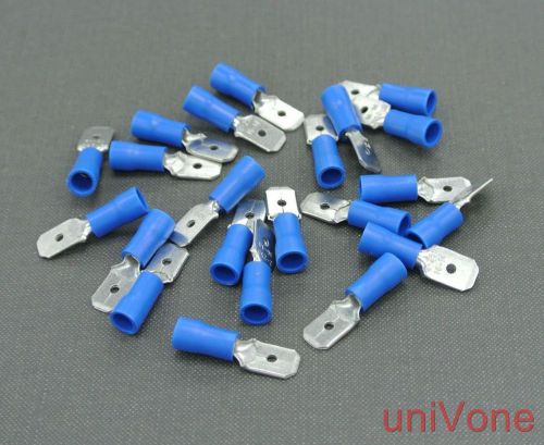 Insulated .250 spade terminal male 16/14 awg blue.100pc for sale