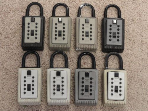 (8) GE Supra Push Bottom Style Security Combo Key Holder Lock boxes, Real Estate