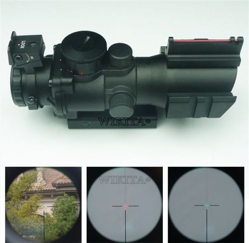 R/G/B Dot 15 Level Laser Dot Optic Fibre Reviews Sniper Reticle 4X Zoom