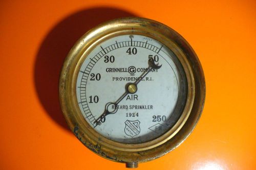 Grinnell air retard sprinkler gauge vintage 1924 brass for sale