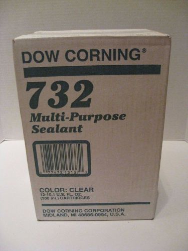 12 dow corning 732 multi-purpose sealant clear expires 04/16 new box 10.1 oz ea for sale