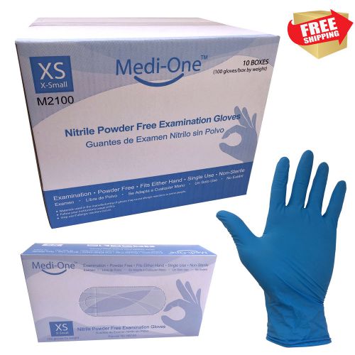 1000/Cs 3 Mil Nitrile Medical Exam Gloves Powder Free (Non Latex Vinyl)  X-Small