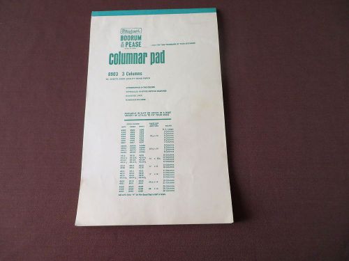 Standard Boorum &amp; Pease Columnar Pad 8903 - 3 Columns 47 Lines - 42 Sheets