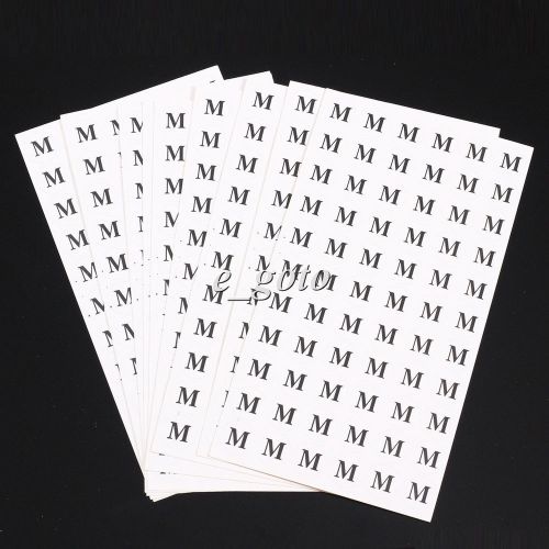 10 sheets 660pcs M White round sticker affixed code size sticker Clothing Label