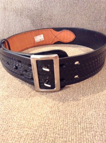 Basket weave leather sam brown police/security duty belt for sale