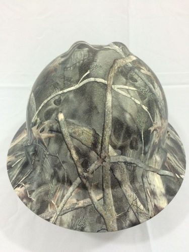 Msa v-gard (full brim) hard hat w/fas-trac reaper woods camo flat finish for sale