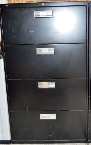 Black Metal 4 Drawer Lateral File Cabinet Commercial Quality