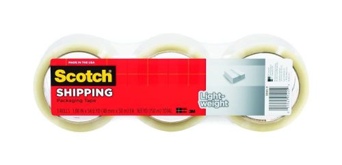Scotch Lightweight Shipping Packaging Tape, 1.88 Inches x 54.6 Yards, 3 Rolls...