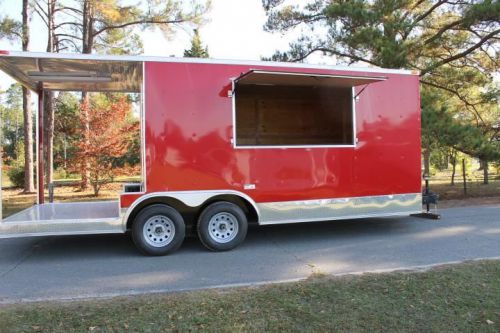 New 8.5x20 bbq porch enclosed food vending concession trailer for sale