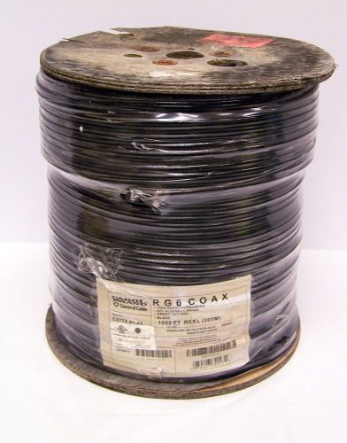 Carol brand rg6 coax # c5775.41.01 black communication cable 1000&#039; **free s&amp;h** for sale