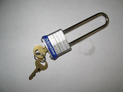 Small Master Lock #7 with Keys, 1 1/4&#034; wide x 3 3/4&#034; long