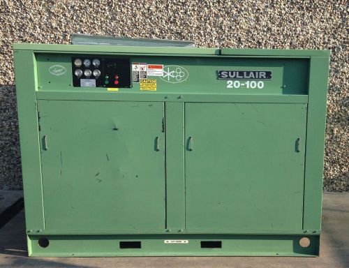 100hp sullair screw air compressor, #878 for sale