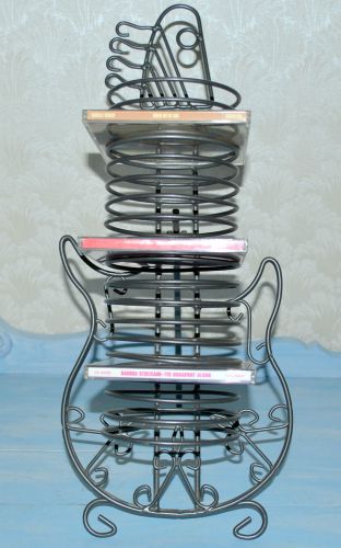 CD Holder, Charcoal Metal Rack, Storage, Stand, Tower, Organizer, Store 18 CD